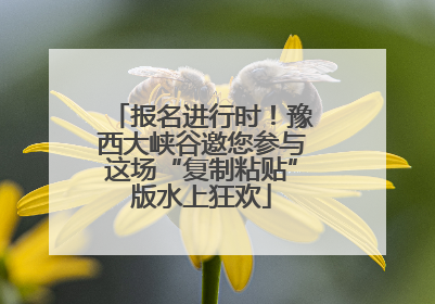 报名进行时！豫西大峡谷邀您参与这场“复制粘贴”版水上狂欢