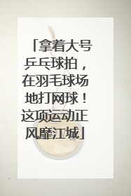 拿着大号乒乓球拍，在羽毛球场地打网球！这项运动正风靡江城