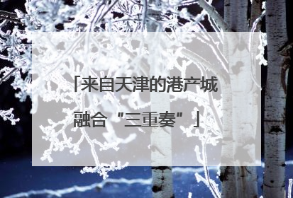 来自天津的港产城融合“三重奏”