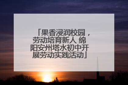 果香浸润校园，劳动培育新人 绵阳安州塔水初中开展劳动实践活动