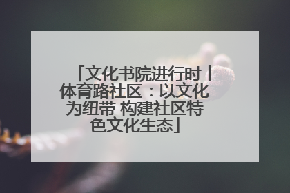 文化书院进行时丨体育路社区：以文化为纽带 构建社区特色文化生态