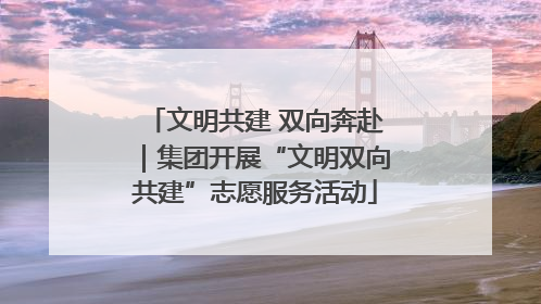 文明共建 双向奔赴｜集团开展“文明双向共建”志愿服务活动