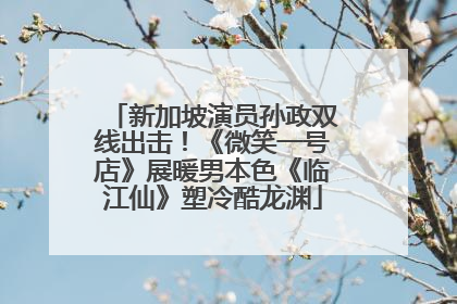 新加坡演员孙政双线出击！《微笑一号店》展暖男本色《临江仙》塑冷酷龙渊