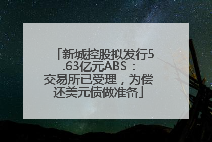 新城控股拟发行5.63亿元ABS：交易所已受理，为偿还美元债做准备