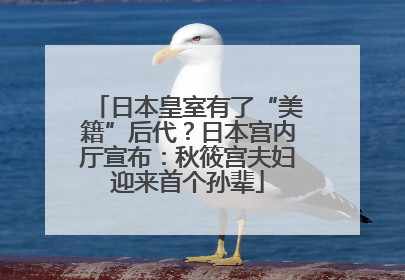 日本皇室有了“美籍”后代？日本宫内厅宣布：秋筱宫夫妇迎来首个孙辈