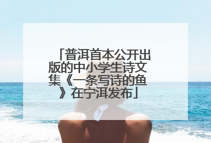 普洱首本公开出版的中小学生诗文集《一条写诗的鱼》在宁洱发布