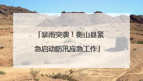 暴雨突袭！衡山县紧急启动防汛应急工作