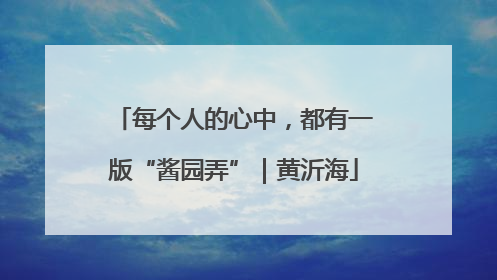 每个人的心中，都有一版“酱园弄”｜黄沂海