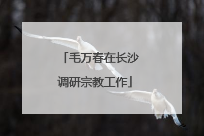毛万春在长沙调研宗教工作