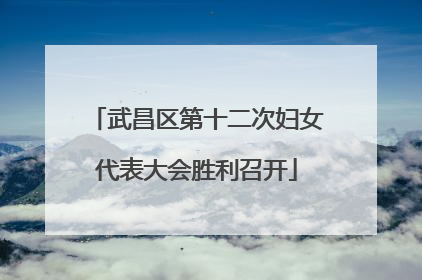 武昌区第十二次妇女代表大会胜利召开