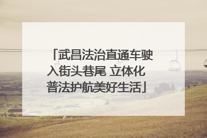 武昌法治直通车驶入街头巷尾 立体化普法护航美好生活