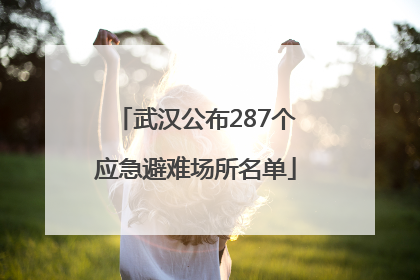 武汉公布287个应急避难场所名单