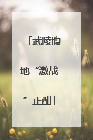 武陵腹地“激战”正酣
