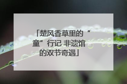 楚风香草里的“童”行记 非遗馆的双节奇遇