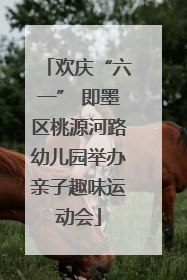 欢庆“六一” 即墨区桃源河路幼儿园举办亲子趣味运动会