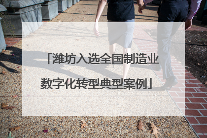 潍坊入选全国制造业数字化转型典型案例