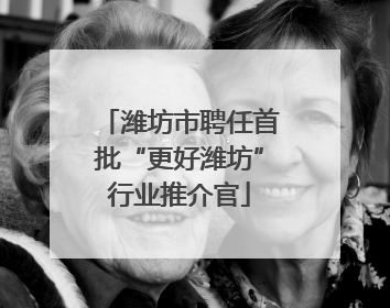 潍坊市聘任首批“更好潍坊”行业推介官