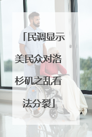 民调显示美民众对洛杉矶之乱看法分裂