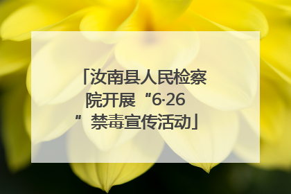 汝南县人民检察院开展“6·26”禁毒宣传活动
