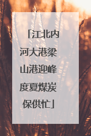 江北内河大港梁山港迎峰度夏煤炭保供忙
