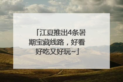 江夏推出4条暑期宝藏线路，好看好吃又好玩~