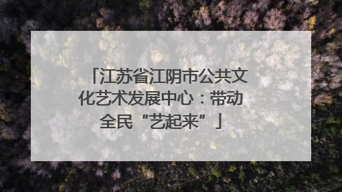 江苏省江阴市公共文化艺术发展中心：带动全民“艺起来”