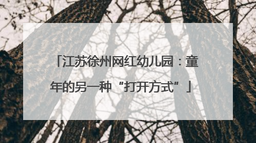 江苏徐州网红幼儿园：童年的另一种“打开方式”