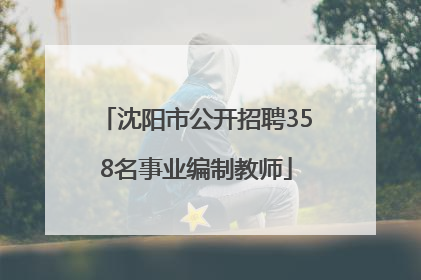 沈阳市公开招聘358名事业编制教师