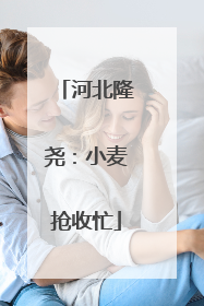 河北隆尧：小麦抢收忙