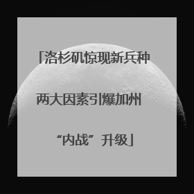 洛杉矶惊现新兵种 两大因素引爆加州“内战”升级