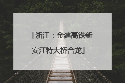 浙江：金建高铁新安江特大桥合龙