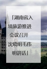 湖南省入境旅游推进会议召开 沈晓明毛伟明讲话