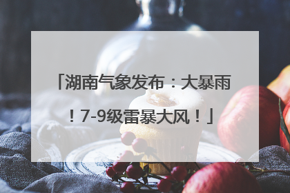 湖南气象发布：大暴雨！7-9级雷暴大风！
