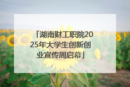 湖南财工职院2025年大学生创新创业宣传周启幕