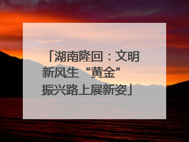 湖南隆回：文明新风生“黄金” 振兴路上展新姿