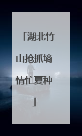 湖北竹山抢抓墒情忙夏种