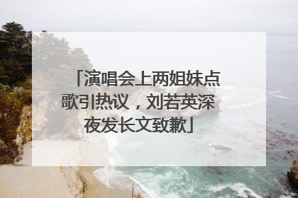 演唱会上两姐妹点歌引热议，刘若英深夜发长文致歉