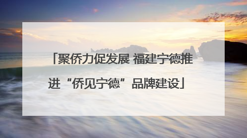 聚侨力促发展 福建宁德推进“侨见宁德”品牌建设