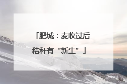 肥城：麦收过后秸秆有“新生”