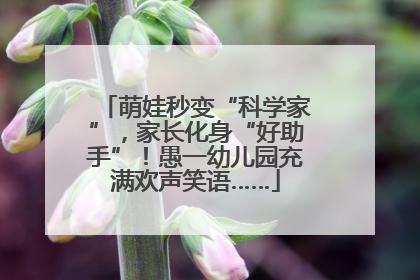萌娃秒变“科学家”，家长化身“好助手”！愚一幼儿园充满欢声笑语……