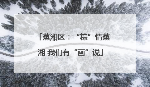 蒸湘区：“粽”情蒸湘 我们有“画”说