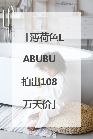 薄荷色LABUBU拍出108万天价
