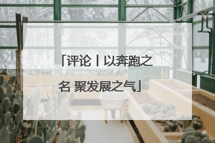 评论丨以奔跑之名 聚发展之气