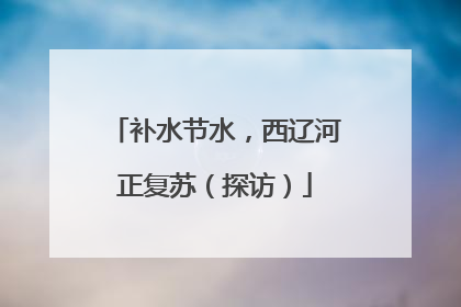 补水节水，西辽河正复苏（探访）