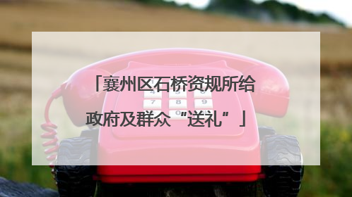 襄州区石桥资规所给政府及群众“送礼”