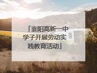 襄阳高新一中学子开展劳动实践教育活动