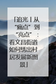 追光丨从“痛点”到“亮点”：看文昌街道如何绣出村居发展新图景