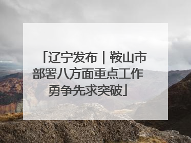 辽宁发布｜鞍山市部署八方面重点工作勇争先求突破