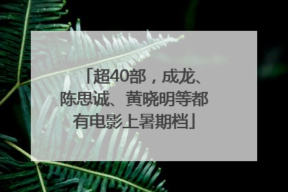 超40部，成龙、陈思诚、黄晓明等都有电影上暑期档