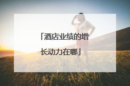 酒店业绩的增长动力在哪